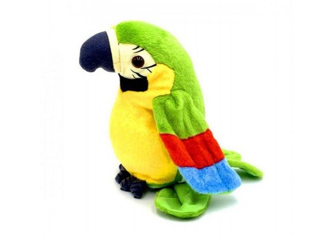 Интерактивная игрушка электронный говорящий Попугай Parrot Talking Зеленый