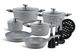 Набор посуды серый казанов 15 предметов с мраморным антипригарным покрытием Edenberg EB-5612