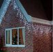 Новогодняя праздничная гирлянда бахрома 120 Led прозрачный провод 3х0.5 м