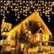 Новогодняя праздничная гирлянда бахрома 120 Led прозрачный провод 3х0.5 м