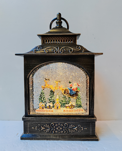 XMAS Новорічний нічник вінтажний ліхтар WDL-24007A 25,3 см, Санта-Клаус
