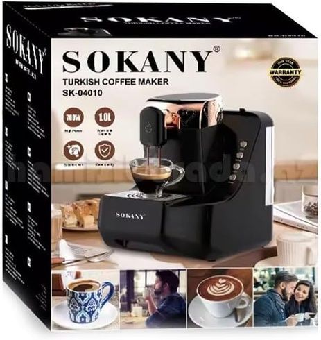Турецька кавоварка Sokany SK-04010 700 Вт з антипригарним покриттям та захистом від перегріву