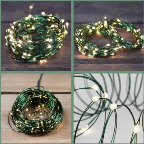 Гирлянда Роса LED на зеленом проводе USB 50*500  AND 5347