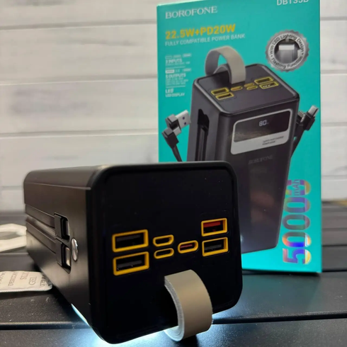 Повербанк Borofone DBT35B 50000 мАг / Power Bank 22.5W PD20W