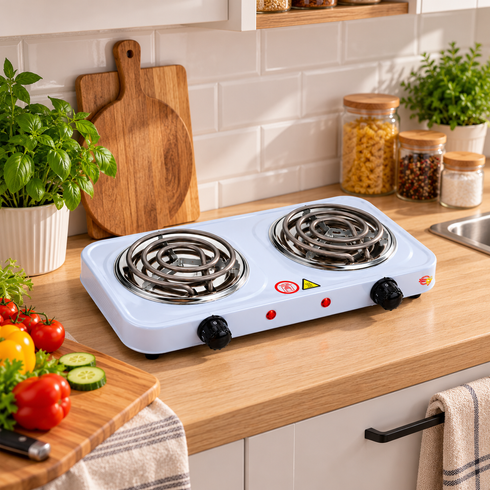 Электроплита спиральная Domotec HP-200 B / Настольная электрическая плитка / Спиральная плита 220В