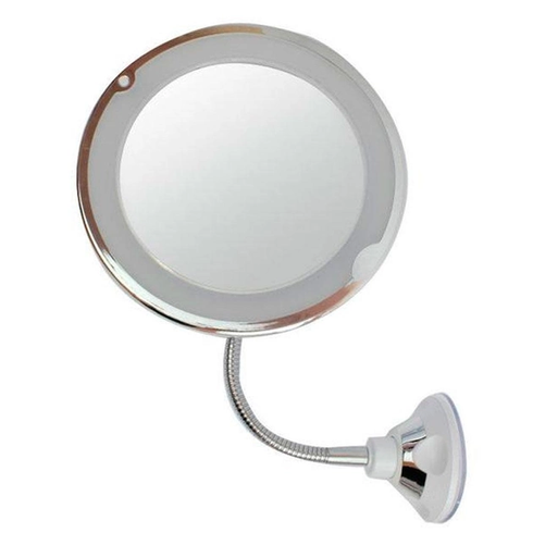 Гибкое зеркало на присоске с 10x увеличением и подсветкой LED MIRROR