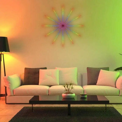 Світлодіодна RGB стрічка Феєрверк з пультом та Bluetooth від USB, 5V 213 LED