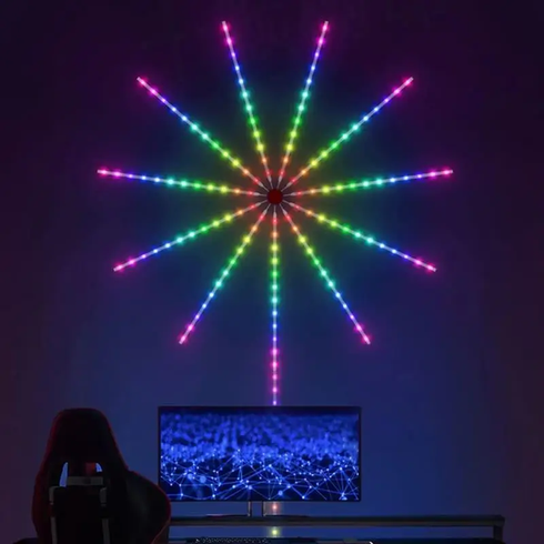 Світлодіодна RGB стрічка Феєрверк з пультом та Bluetooth від USB, 5V 213 LED