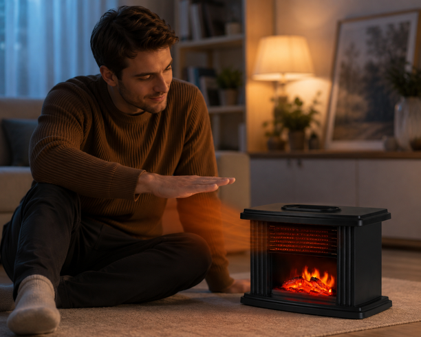 Тепловентилятор с технологией 3D-пламени / Обогреватель Flame Heater с дистанционным управлением