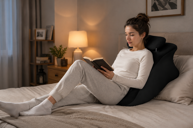 Подушка ортопедическая pillow-06 / Клинообразная подушка для сна из полиэстера / Ортопедическая подушка для поддержания тела Relax Pillow