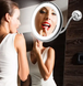 Гибкое зеркало на присоске с 10x увеличением и подсветкой LED MIRROR