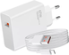 Адаптер USB с кабелем USB-TYPE C 67W / Комплект зарядки для телефона USB + Type-C