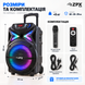Портативная колонка ZPX Audio ZX-7780 BT с микрофоном USB/Bluetooth/FM/LED/TWS 350W + пульт ДУ