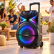 Портативная колонка ZPX Audio ZX-7780 BT с микрофоном USB/Bluetooth/FM/LED/TWS 350W + пульт ДУ