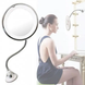 Гибкое зеркало на присоске с 10x увеличением и подсветкой LED MIRROR