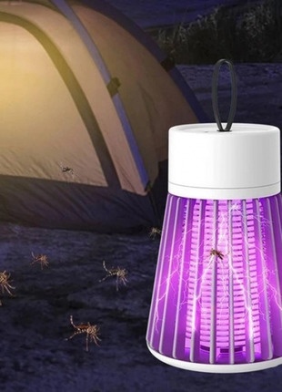 Пастка від комарів та комах знищувач антимоскітна лампа з LED підсвічуванням електрична Stop Mosquito USB з Акумулятором 2200мАч