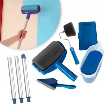 Комплект валиков Paint Roller для покраски помещений поверхностей с резервуаром Малярный валик, Темно-синий