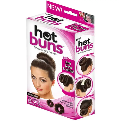 Валики на кнопках для создания объёмной причёски "Hot buns", уточняйте