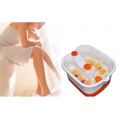 Ванночка для ног Footbath Massager Multifunction гидромассажная, помаранчевий