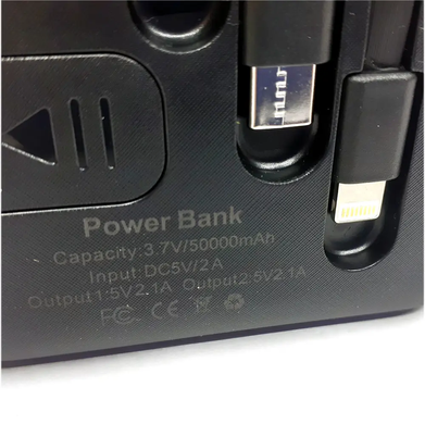 Потужний POWER BANK 50000mAh BLIC BPW-2 повербанк із ліхтариком, Черный