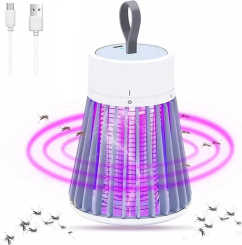Пастка від комарів та комах знищувач антимоскітна лампа з LED підсвічуванням електрична Stop Mosquito USB з Акумулятором 2200мАч