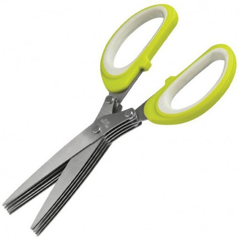 Ножиці для зелені Benson BN-919 (5 гострих лез) кухонні ножиці Бенсон + щітка для чищення, Бенсон