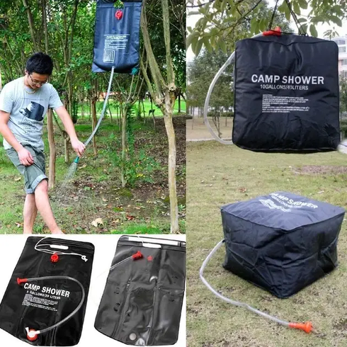 Походный переносной душ для кемпинга, туристов, дачников Camp Shower 40л, Черный