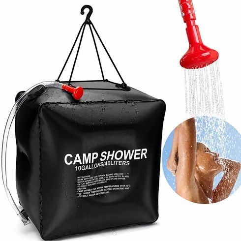 Походный переносной душ для кемпинга, туристов, дачников Camp Shower 40л, Черный