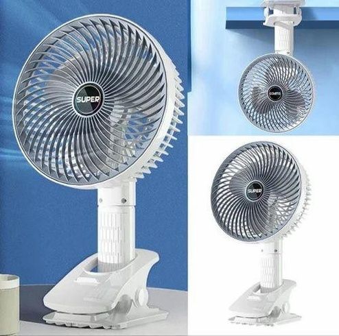Портативный вентилятор Desktop Fan Multi Function / Аккумуляторный вентилятор на прищепке / Вентилятор мини на USB