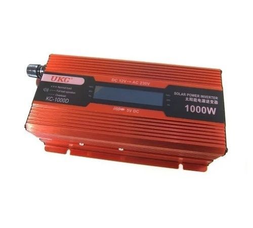 Автомобільний перетворювач напруги 12V-220V 1000W, Червоний