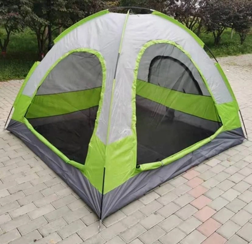 Палатка туристическая 6042 с навесом (для 4 человек + тамбур и москитная сетка)