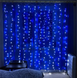 Святкова гірлянда завіса "Штора" на вікно 200LED 3х2м Мультикольоровий колір діодів Синій USB