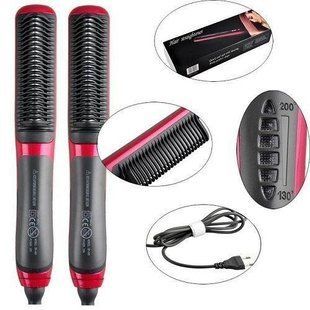 Электрическая расческа-выпрямитель FAST HAIR STRAIGHTENER ASL - 908 с функцией ионизации , Красный