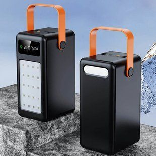 Power Bank iBattery WD-646CX із вбудованим кабелем та великим ліхтариком 10W на 100000 mAh black
