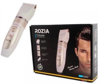 Бездротова машинка для стрижки волосся 4 насадки ROZIA HQ-222