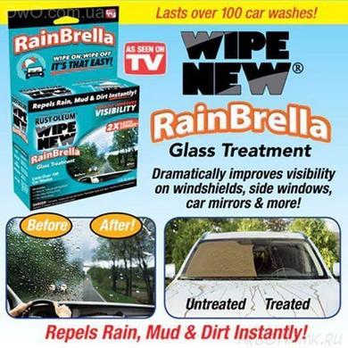 Антидощ рідина для захисту скла від води і бруду Rain Brella, Прозрачный