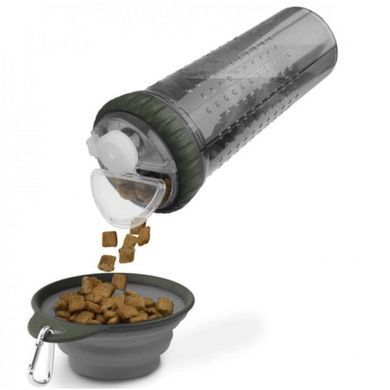 Подвійна пляшечка для води та корму PET DRINK BOTTLE, Разные цвета