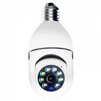 Камера видеонаблюдения в патрон IPC-V380-E27 удаленный доступ, ночная съёмка, определение движения, микрофон, Белый