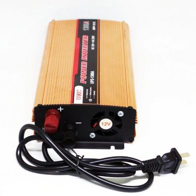 Преобразователь автомобильный инвертор UKC AC/DC UPS 1300 Ватт с зарядкой на 15 Ампер, Черный