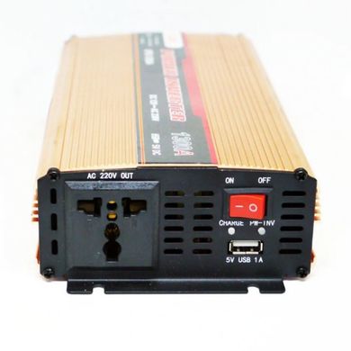 Преобразователь автомобильный инвертор UKC AC/DC UPS 1300 Ватт с зарядкой на 15 Ампер, Черный