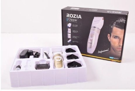 Бездротова машинка для стрижки волосся 4 насадки ROZIA HQ-222