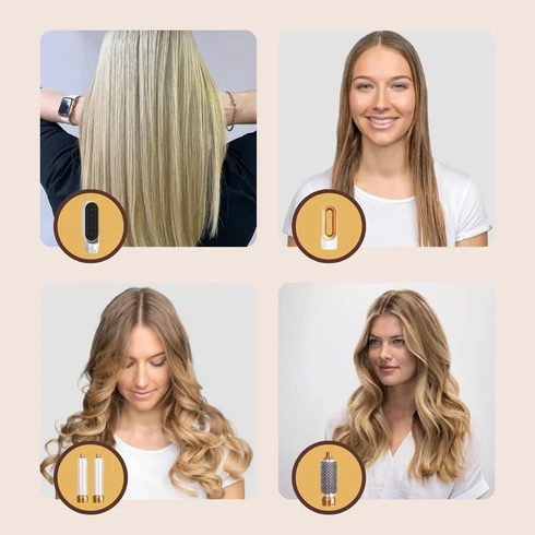 Мультистайлер 7в1 HAIR BRUSH Styler + Коробка з функціями об'єму, випрямлення, накручування