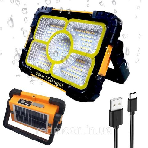 Ліхтар акумуляторний 30W, 3600mAh, Working Lamp JN-882 / Прожектор світлодіодний / Лампа на сонячній панелі