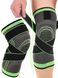 Наколінник Бандаж колінного суглоба Knee Support Copper Чорно-зелений фіксатор коліна Компресійний від травм розтягувань, Черно-зелёный