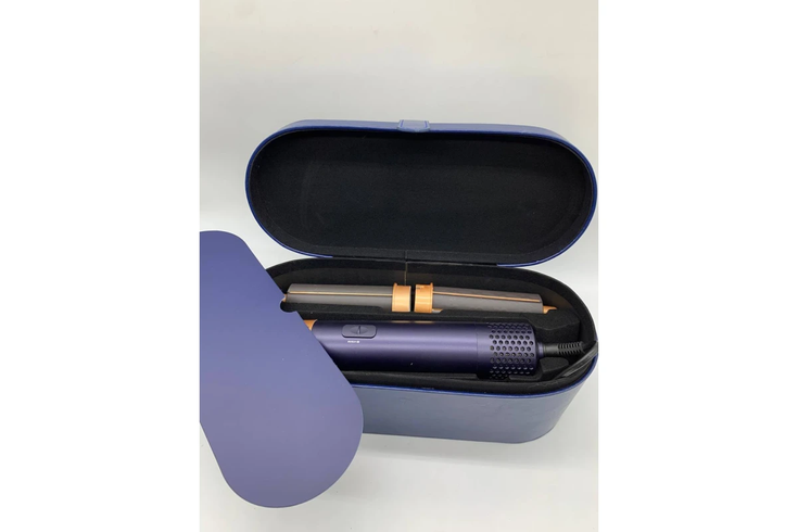 Стайлер 5в1 HAIR BRUSH Styler + Коробка з функціями об'єму, випрямлення, накручування темно-синій