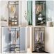 Кутова вішалка в передпокій з підставкою для взуття Corner coat rack, Черный