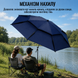 Зонтик пляжный садовый рыболовный 2.4M / Зонтик-антивитер с наклоном Outdoor Umbrella / Усиленный зонтик