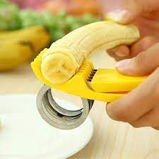 Слайсер подрібнювач бананів різак для фруктів, Жовтий