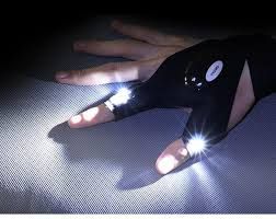Рукавички із вбудованим ліхтариком Glove Light рукавички із ліхтариком!, Черный