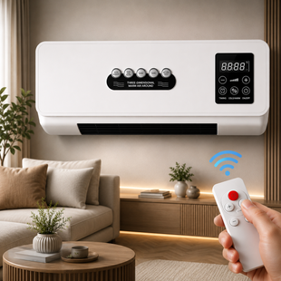 Настенный кондиционер Germatic Air MODKLI-B 1800 ватт / Настенный охладитель 2в1 горячий-холодный обдув + пульт ДУ 56х20х12,5см